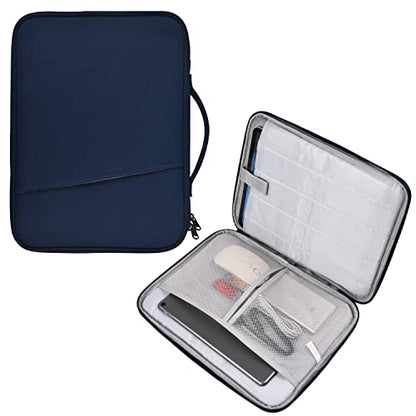 12.9 Inch Tablet Carrying Bag for Samsung Galaxy Tab S9+ Plus/S8+/S7+ Plus/S7 FE 12.4" & 13 inch iPad Pro M5 M4, iPad Air M4 M3 M2 2026-2024, Surface Pro 11 Snapdragon,10,9,8,X,7+,7,6 Sleeve Case-Blue - color: Blue, size: 12.9 Inch