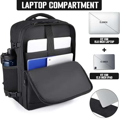 HILOMON Personal Item Travel Backpack Airline Backpack Carry-on Under Seat | TSA Approved 15.6inch Laptop Backpack, Fit for 18x14x8 Frontier Personal Item Bag, Lightweight 30L Luggage Bookbag