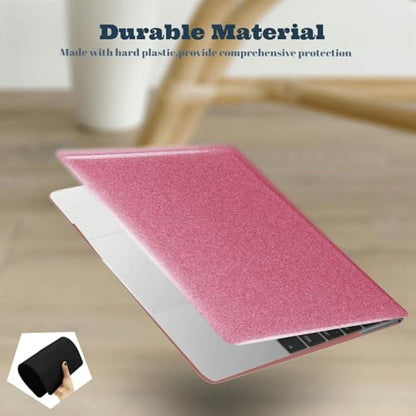 Laptop Shell for MacBook Air 11 inch Case 2015 2014 2013 2012 2011 2010 Release Model A1465 A1370,Air 11.6" Leather Protective Laptop Hard Case & Keyboard Cover,Pink Glitter - color: Pink Glitter, size: Air 11" 2010-2015(A1370/A1465)