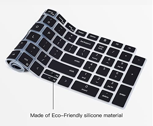 Keyboard Cover for Dell Latitude 3550 3540 5550 5540 5530 5531 5520 5521 15.6", Dell Precision 3590 3591 3580 3581 3570 3571 3560 3561 15.6 inch 2025 2024 2023 2022 Laptop Protector, Black - color: Black