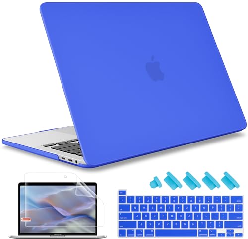 May Chen for MacBook Pro 16 Inch 2019 Release Model:A2141,Smooth Matte Hard Shell Case Cover Screen Protector & Keyboard Cover for MacBook Pro 16 Retina with Touch ID & Touch Bar - Dark Blue - color: Dark blue