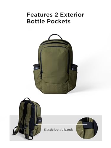 ALPAKA Elements Backpack Pro 24L Laptop Backpack Green | Fits 16-inch Laptop with Dual Bottle Pockets, Weather-Resistant Fabric Axoflux 400D, Travel Backpack for Men Work College - color: Green