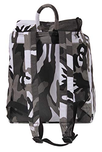 Rothco Canvas Daypack – Heavy-Duty Cotton Canvas Backpack for Hiking, Camping, Traveling, and Daily Use – 34L Capacity - color: City Camo