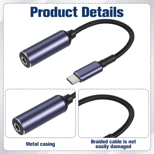 USB C to DC Adapter DC to USB C 4.5 x 3.0mm 100W Type-C PD Output | 5V/9V/20V Charging for Phones, Tablets, TWS, Laptops with USB-C