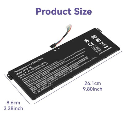 AP18C4K AP18C8K Battery for Acer Spin 3 SP313-51N SP314-54N,Aspire 5 A515-43 A515-43G A515-44 A515-44G A515-54 A515-54G A515-56 3ICP5/81/68,3INP5/82/70，KT0030G020,KT0030G020,KT00304012,KT00304012 - size: 9.8*3.38*0.31inch AP18C4K