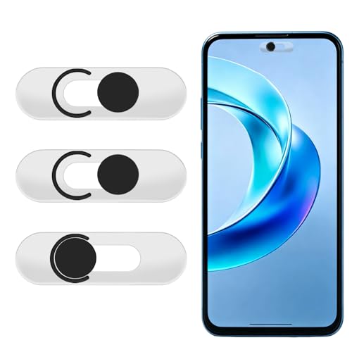 3 Pcs Front Camera Cover for Phone Ipad, Webcam Blocker for Cell Front Camera Covers, Privacy Slider Protects Your Phone Security Black