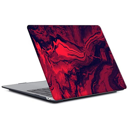 MacBook Pro 13 Inch Case 2012-2008 A1278 - Plastic Hard Shell & Keyboard Cover Skin - Black/Red - color: CH137 Black Red, size: Pro 13" w/CD-ROM 2008-2012(A1278)