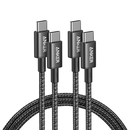 Anker USB C to USB C Cable, 100W Fast Charging Cable (2-Pack, 6 ft, Black) | For iPhone 17 Series, MacBook Pro 2020, Pixel, and More (Not for Video Output) - color: Black, size: 6ft