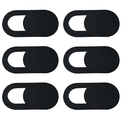Webcam Cover (6 Pack) 0.03 inch Ultra Thin Laptop Camera Cover Slide for Computer PC Tablet Notebook Camera Blocker Slider - Black