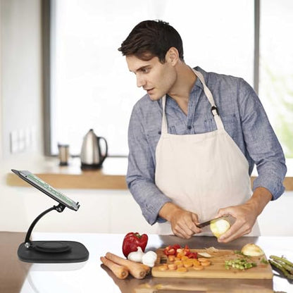 Aluratek Laptop Stand with 360° Rotating Base, Ergonomic Adjustable Stand, Compatible with Most MacBook and Win Laptops - AULS03F
