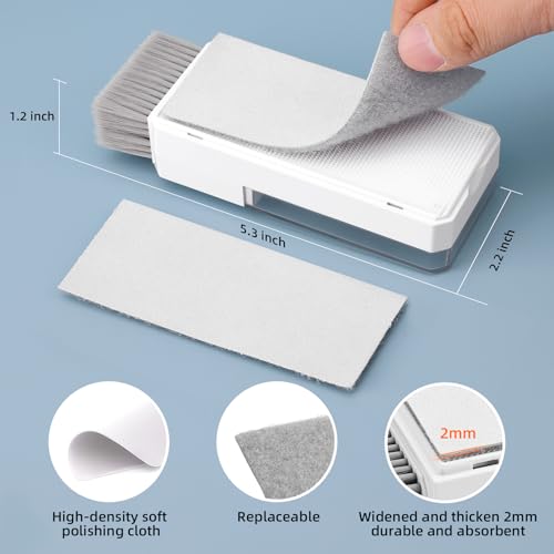 2 Pack Keyboard Cleaner & Laptop Cleaning Kit, All-in-1 for Computer PC | Electronics Deep Cleaning Reusable Brush Tool, Screen-Safe Spray, for iPhone iPad Macbook Airpod Camera, Gaming Accessories - color: Multi