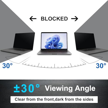 14 Inch 16:9 Laptop Privacy Screen Filter, Anti Scratch Anti Spy Anti-Glare Blue Light Screen Guard, Removable 14 In Security Shield, Matte/Glossy Double-Sided