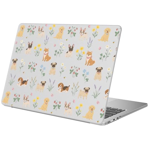 Compatible with MacBook Neo 13 inch Case 2026 Cute Dog Flower | Release Model A3404 with A18 Pro Chip | Protective Hard Shell Matte Cover for MacBook Neo 13'' - color: Dog B, size: MacBook Neo 13 inch