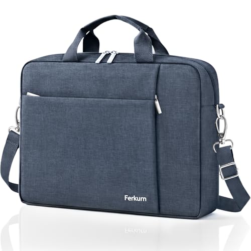 Ferkurn 17 17.3 Inch Laptop Bag Case Women Men Compatible with HP OmniBook Envy Omen Pavilion/LG Gram/Dell Inspiron Precision/Yoga ThinkPad, Carrying Briefcase Messenger Computer Bag 18 inch, Grey - color: Grey, size: 17.3 inch