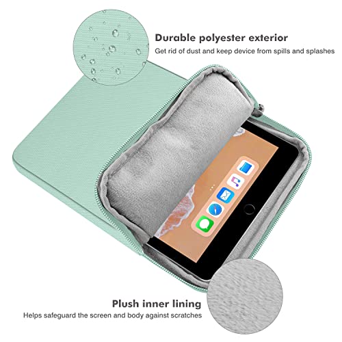 MoKo 9-11 Inch Tablet Sleeve Bag Padded Protetive Carrying Case | Fits New 11inch iPad Air M4, iPad A16 2025, iPad Pro 11 M4, Air 5/4/3, iPad 10/9/8th Gen, Tab S8/S9 11", Mint Green - color: Mint Green, size: 9-11 inch