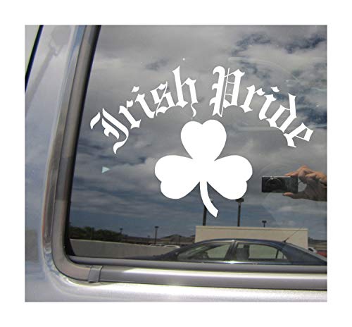 - Old English Irish Pride - Clover Ireland Country - Cars Trucks Moped Helmet Hard Hat Auto Automotive Craft Laptop Vinyl Decal Store Window Wall Sticker 10540