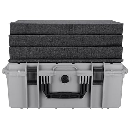 Eylar 21.6" Intact Series Carry-On Hard Camera Case, Lightweight and Durable Stacker Design with Foam (Gray) - color: Gray