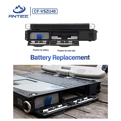 CF-VZSU48 Laptop Battery for Panasonic Toughbook CF-19 CF19 MK1 MK2 MK3 MK4 | MK5 MK6 MK7 MK8 Series CF-VZSU48U CF-VZSU28 CF-VZSU48R CF-VZSU50 CF-VZSU58U 10.65V 58Wh - size: 6.1*2.3*0.8inch CF-19