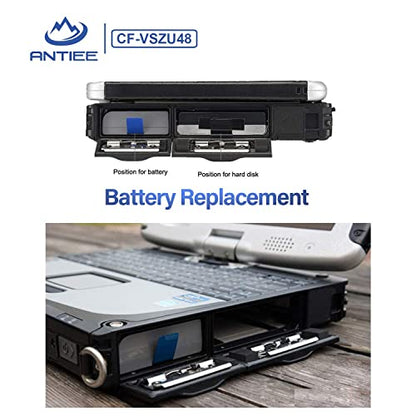 CF-VZSU48 Laptop Battery for Panasonic Toughbook CF-19 CF19 MK1 MK2 MK3 MK4 | MK5 MK6 MK7 MK8 Series CF-VZSU48U CF-VZSU28 CF-VZSU48R CF-VZSU50 CF-VZSU58U 10.65V 58Wh - size: 6.1*2.3*0.8inch CF-19