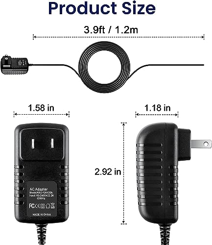 AC/DC Adapter Replacement for Lorex ACCMIC1 Indoor Audio Microphone Accessory Replacement for Surveillance DVRs Power Supply Cord Cable PS Charger Mains PSU