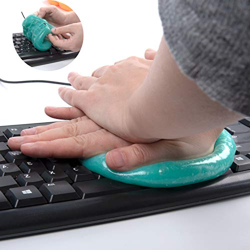 ASFSKY Keyboard Cleaning Gel Dust Removal Cleaner | For Keyboard Crevices, Car Interior, Office and Electronics - color: Green