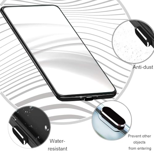 USB C Dust Plugs Charging Port Cover Caps, 2 PCS (Black) | Cable Protectors Included, Compatible with iPhone 17 16 15 Pro Max - color: Black