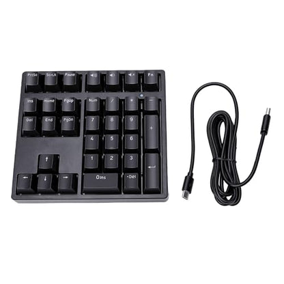 Zunate Mechanical Number Pad 34 Keys USB Wired Numpad, RGB Backlit PBT Keycaps Red Switch Numeric Keypad with Shortcut Keys for Laptop Desktop PC Data Entry Work