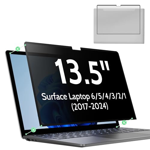 Nano 13.5 Inch Privacy Screen for Microsoft Surface Laptop 6/5/4/3/2/1, Removable Film Anti-Spy Filter Black Security Protector, Anti Glare Blue Light Shield Matte Screen Guard - size: 13.5 Inch Nano Privacy Screen