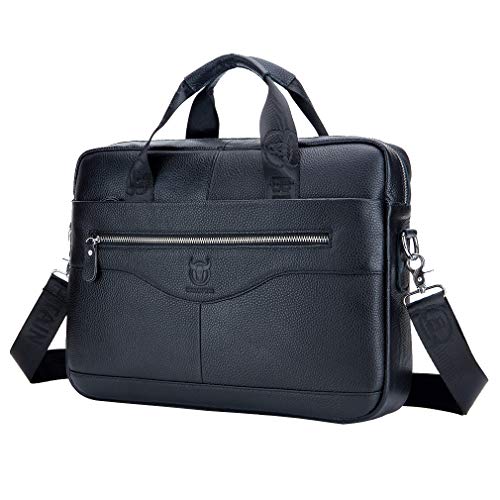 Hebetag Small Leather Sling Shoulder Bag Messenger Pack for Men Women Outdoor Travel Business - color: #33black