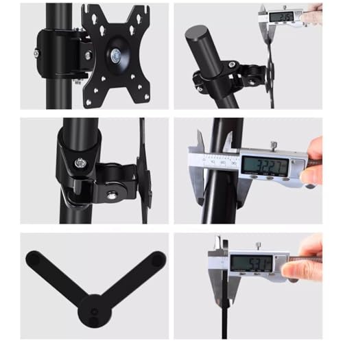 Monitor Stand Single Monitor Desk Stand, Freestanding Steel Monitor Mount with Height Adjustable, Swivel, Tilt, Rotation, Fits 17"-32'' Monitors, Holds up to 17.6lbs Monitor Stand Desk arm