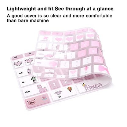 English Silicone Keyboard Cover for HP Chromebook 14-db 14-ca 14-ak Series/Chromebook 14 G2 G3 G4 G5 / Chromebook 11 x360 11.6/ Chromebook 11 G2 G3 G4 G5 G6 EE G7 EE 11.6,Princess - color: Princess