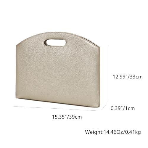 Official Document Computer Bag Stylishly Sleek with Multiple Compartments and Easy to Carry Design - color: Pearl White Tea/Pu
