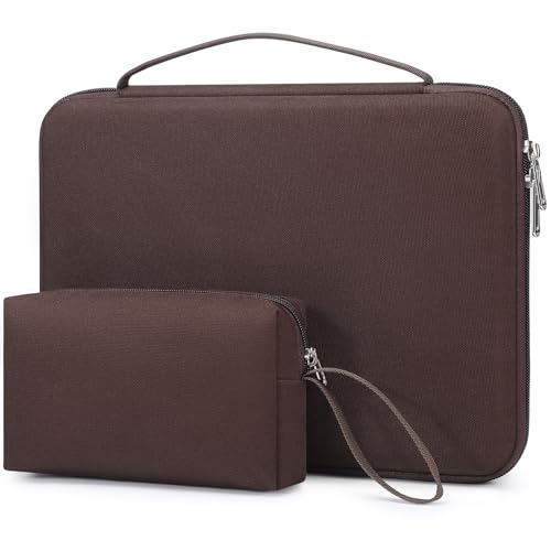 HYZUO 17-17.3 Inch Hard Shell Laptop Case Sleeve, Coffee Brown | for 17" 17.3" HP/Dell/ASUS/Acer/Lenovo/LG/Toshiba/MSI Gaming Laptop/Razer Blade 17/18, Notebook Protective Cover Men Women - color: Coffee Brown, size: 17-17.3 Inch