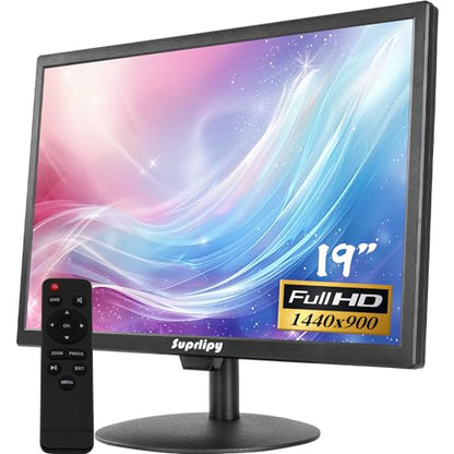 19 inch FHD Small IPS Monitor LCD Display Screen 1440x900 60Hz 16:10 with HDMI BNC VGA AV USB Input Built-in Lounspeakers for CCTV Security Camera DVR PC RasPi - color: 19 Inch 1440x900