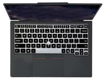 Silicone Keyboard Cover Compatible for 2026 Lenovo ThinkPad X1 Carbon Gen 14 Aura & ThinkPad X1 2-in-1 Gen 11 Aura 14” Laptop (Not for X1 Carbon Gen 13/12/11/10/9, ThinkPad X1 2-in-1 Gen 10/9) (Black) - color: Black