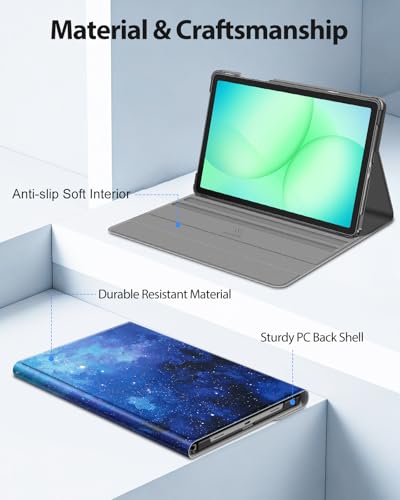 FINTIE Keyboard Case for Samsung Galaxy Tab A11 Plus/A9 Plus 11'', Starry | 3 Viewing Angles, Detachable Bluetooth Keyboard, Rechargeable Battery, Dual Protection, Work Study Travel Use - color: starry