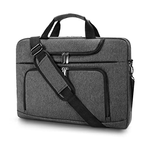 Laptop Bag 17.3 inch for Men, Laptop Case Computer Bag for Work Business Trip Laptop Carrying Case w/Shoulder Strap Grey | Lightweight,Water-Resistant, Ideal for Daily Work and Business Trip - color: Grey, size: 17-17.3 INCH