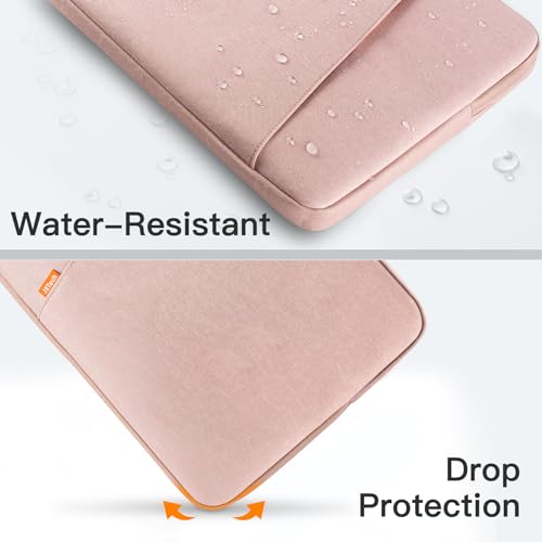 JETech Laptop Sleeve for MacBook Neo (A18 Pro), 14-InchMacBook Air/Pro, MacBook Pro M1-M5 2021-2026, Waterproof Bag Case with Pocket, Compatible with 14 Inch Notebook (Rose Gold) - color: Rose Gold, size: 14-Inch