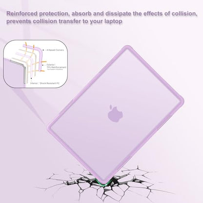 MOSISO Compatible with MacBook Air 13 inch Case M5 M4 M3 M2, Purple | 4 in 1 Kit Anti-Crack Hard Shell with Kickstand for MacBook Air 13.6 inch Case 2026-2022 A3449 A3240 A3113 A2681 - color: Purple