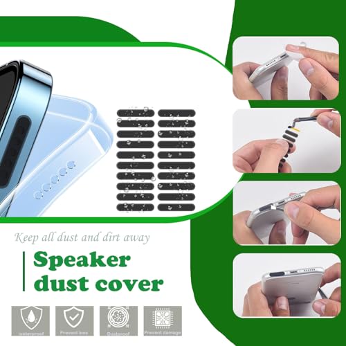 8 Pcs Dust Plug for Phone - USB C Port Cover Cap Protector Against Dust,Anti-Loss Plug for Phones,for iPhone 15/16/17 & Air, MacBook Pro/Air, Galaxy S24-S8, Pixel, Kindle,...