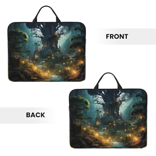 14 inch Laptop Sleeve with Handle Shockproof Laptop Bag Waterproof Computer Cover Bag Fantasy Briefcase