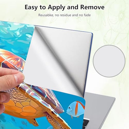 Laptop Skin Sticker Decal, Universal Reusable Vinyl Laptop Cover for 12" 13" 13.3" 14" 15" 15.4" 15.6" Notebook PC, Waterproof Scratch-Resistant with 2 Wrist Pads, Easy to Apply & Remove,Sea Turtle - color: Sea Turtle