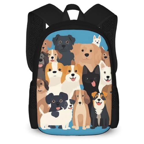 Travel Laptop Backpack, Water Resistant Computer Bag, Fashion Durable Travel Bag For Women Men Cute Puppy Dog - color: Color566