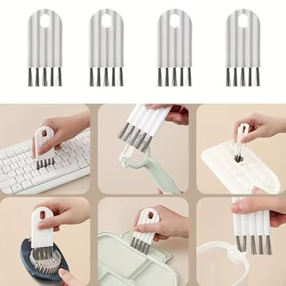 Bendable Keyboard Cleaning Brush, Soft-Bristle Crevice Cleaner | Flexible soft-bristle brush reaches keyboard gaps, cup-lid slots and narrow grooves for gentle everyday cleaning.