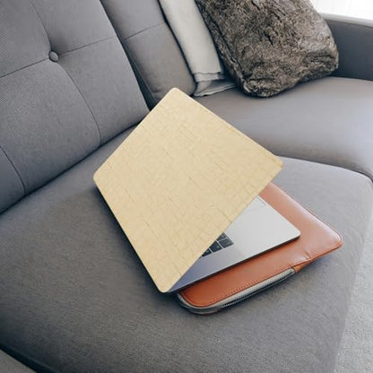 DTangLsm for MacBook Air 13 inch Case M5 2026-2022 M4 M3 M2 A3449 A3240 A3113 A2681, Crocodile Alligator Skin Luxury Textured Leather Hard Logo Cutout Case for MacBook Air 13.6+Keyboard Cover, Beige - color: # Crocodile Skin Beige
