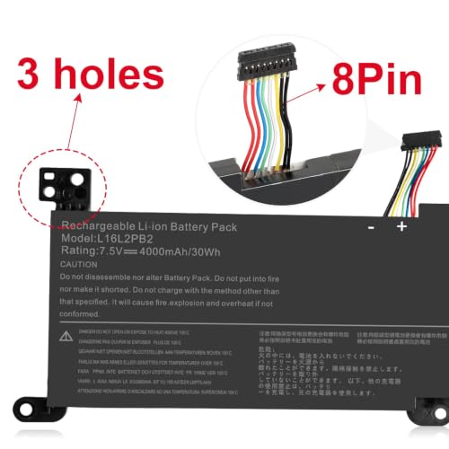 Futurebatt L16L2PB2 Laptop Battery Compatible with Lenovo IdeaPad 320-14AST 320-14IAP 320-14IKB 14ISK 15ABR 15AST 15IAP 15IKB 15ISK 17ABR 17AST17IKB 17ISK 130-14AST 330-15IKB 14AST 14IGM 14IKB 15AST - size: L16L2PB2 11.38*4.53*0.73 in
