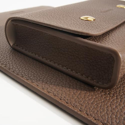 PU Leather Padded Laptop Sleeve 15.3Inch Compatible with MacBook Air 15 A3114 M3 Laptop Bag with Charger Pouch Color Coffee - color: Coffee, size: MacBook Air 15
