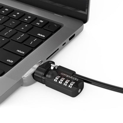 Compulocks Ledge Adapter for MacBook Pro 14-inch (M1/M2/M3/M4/M5) with Combination Cable Lock | Secure aluminum MacBook security lock by Compulocks - size: Combination Lock