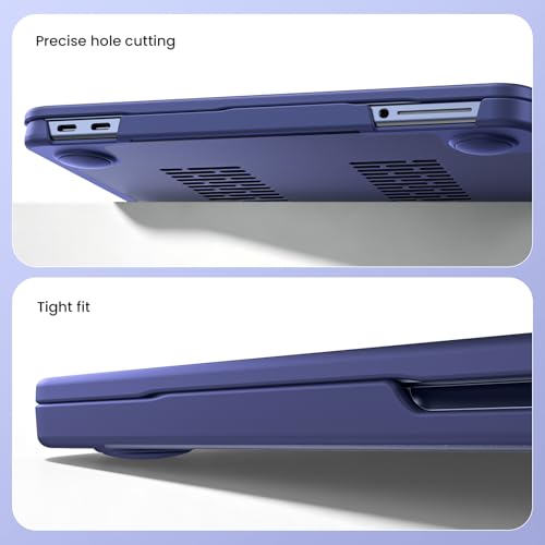 BlueSwan for MacBook Neo Case 13 inch 2026, Model A3404 A18 Pro Chip | Anti-Crack Rugged TPU Bumper, Anti-Scratch Hard Shell Protective Cover for MacBook Neo 13", Back to School Supplies - color: Frosted Indigo