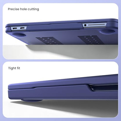 BlueSwan for MacBook Neo Case 13 inch 2026, Model A3404 A18 Pro Chip | Anti-Crack Rugged TPU Bumper, Anti-Scratch Hard Shell Protective Cover for MacBook Neo 13", Back to School Supplies - color: Frosted Indigo